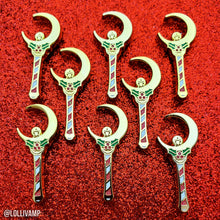 Load image into Gallery viewer, Holiday Moon Stick (Enamel Pin)
